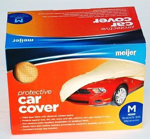 Meijer non-abrasive triple layer protective car cover uv protection medium  new!