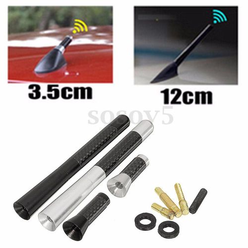 3.5cm 12cm car mini antenna aerial carbon fiber short am/fm radio mast black