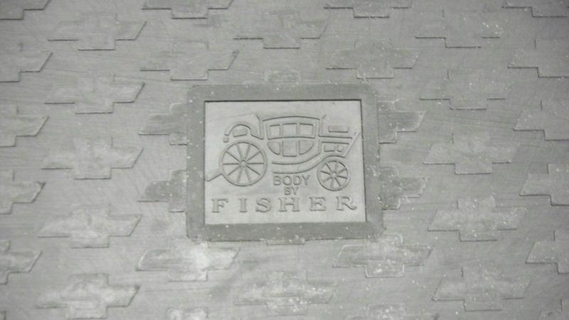 1929-32 chevy coupe rumble seat floor mat w/fisher logo