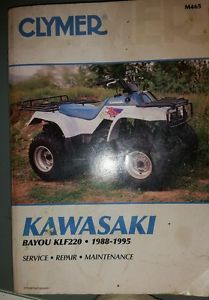 Clymer m465 kawasaki bayou klf220 1988-1995 service manuel