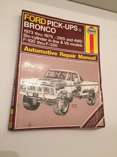 Haynes ford pick-ups and bronco 1980-1991. full-size f100-f350