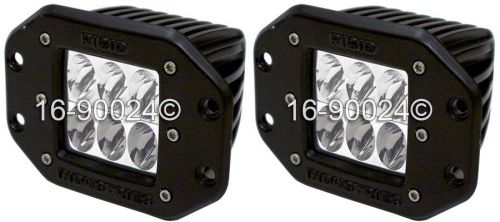 Brand new pair genuine rigid industries dually d2 driving flush mount led lights