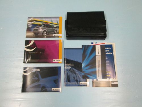 2010 subaru impreza owners manual set kit with leather case