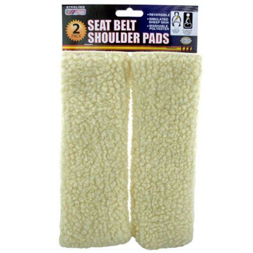 Pair of reversible seat belt soft comfort shoulder pads 9&#034;