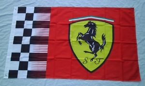 Ferrari flag 3&#039; x 5&#039; banner indoor / outdoor man cave racing flag