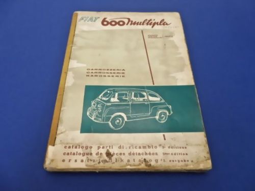 Fiat 600 multipla  original factory issued body parts manual ii/1960