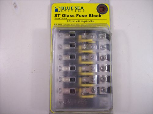Blue sea systems st glass 6-circuit fuse block with negative bus #5015