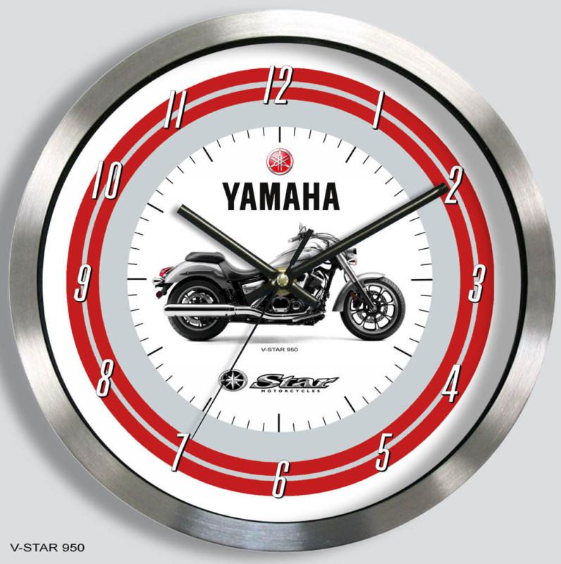 Yamaha 2012 v-star 950  motorcycle metal wall clock vstar