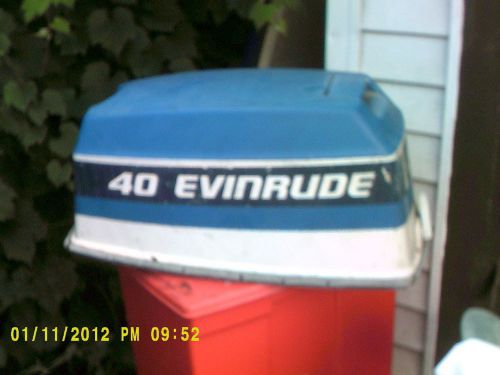1975 evinrude upper and lower cowling hood cover 40 hp