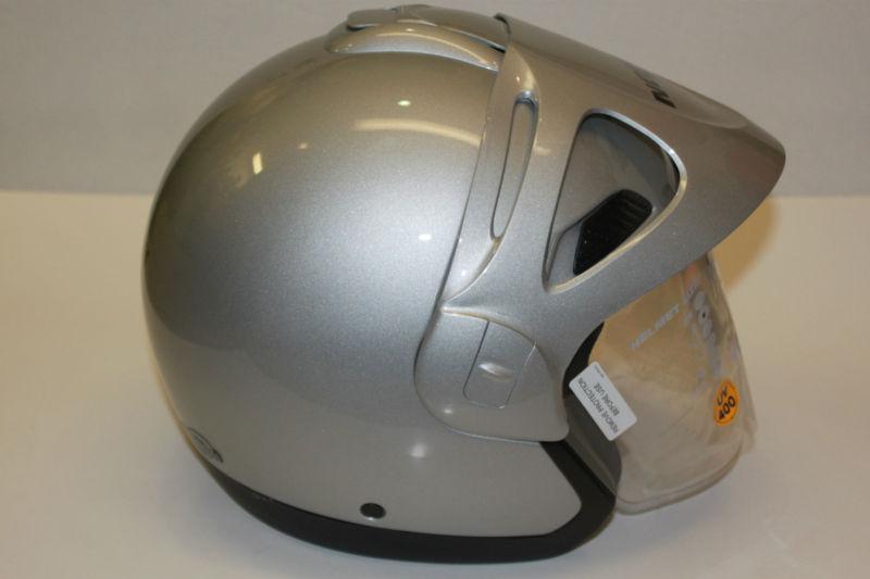 New nolan n41 classic plus metallic platinum silver motorcycle helmet size s