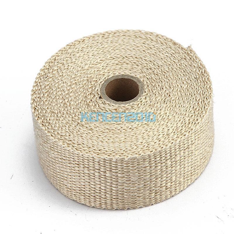 High heat 2" fiberglass exhaust header pipe tape wrap insulation cloth 5m 2000