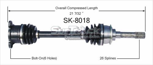 Sur track sk-8018 cv half-shaft assembly-new cv axle shaft