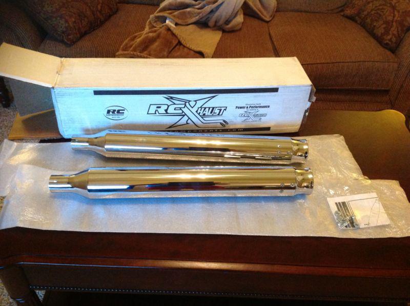  3.5 inch rc components slip on exhaust for touring, rcx  less than 400 miles