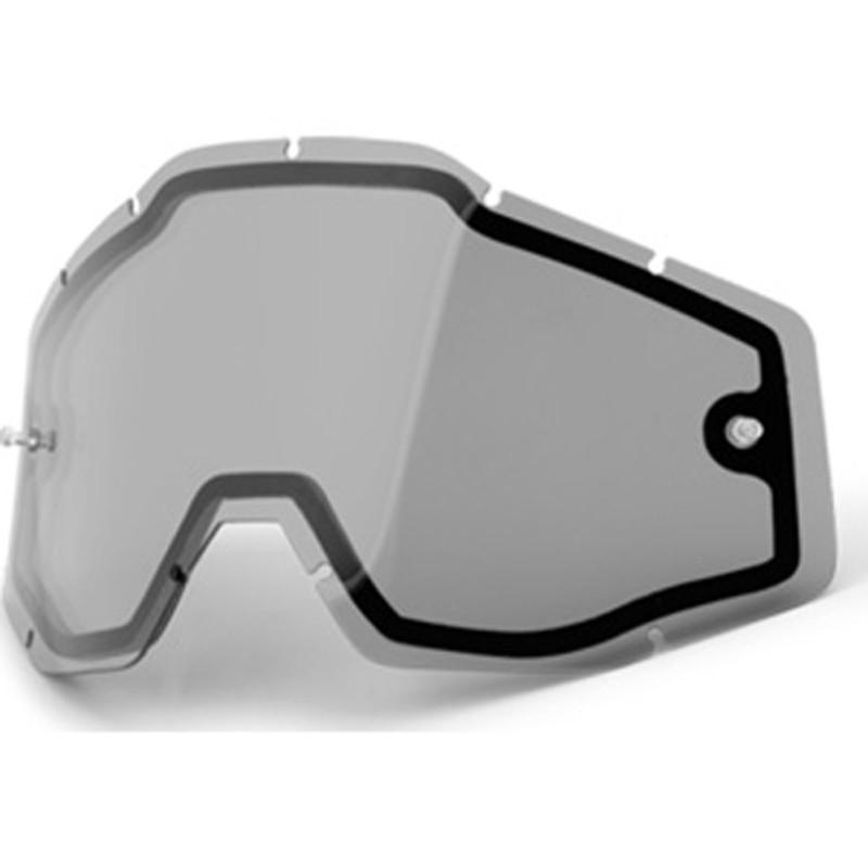 New 100% goggle replacement lens, dual smoke, racecraft/accuri