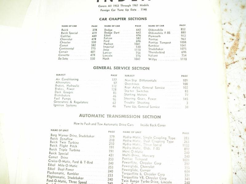 Old time motors auto repair manual - 1953-1961