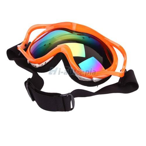 Windproof motorcross motorcycle atv goggles lens glasses orange 1214