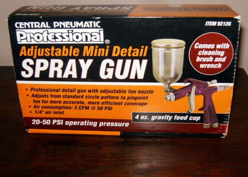 Central pneumatic professional adjustable mini detail spray gun new in box
