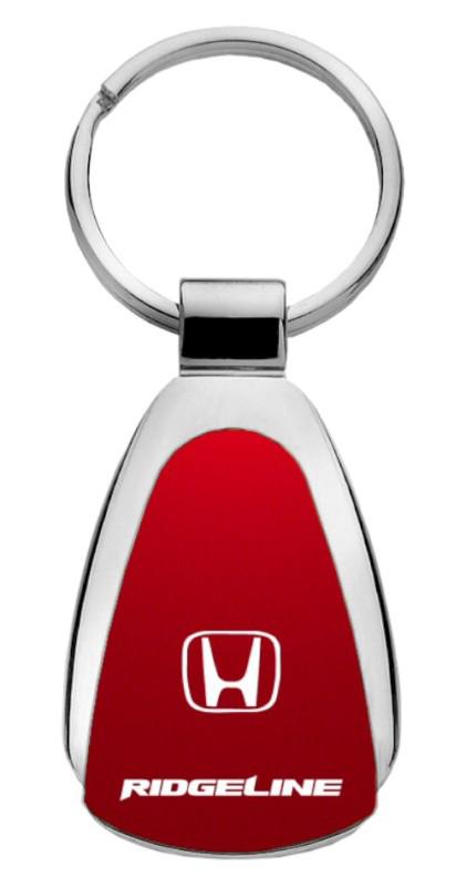 Honda ridgeline red teardrop keychain / key fob engraved in usa genuine