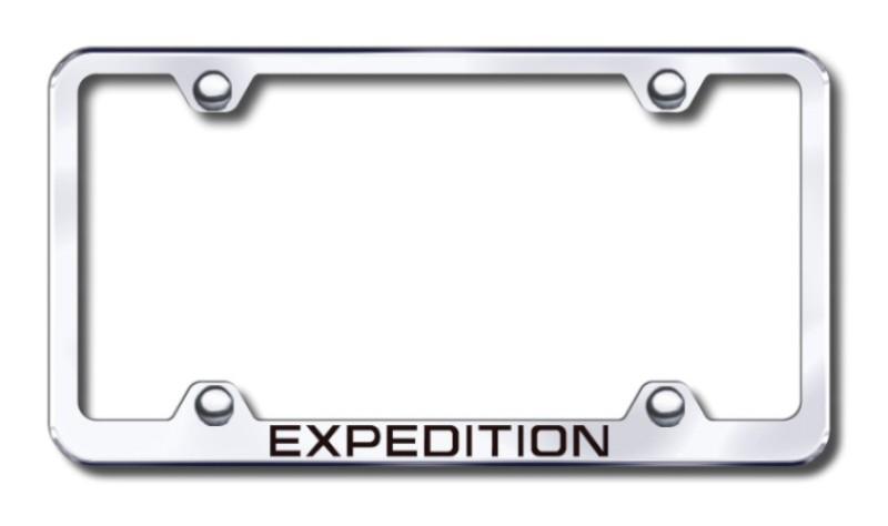 Ford expedition wide body  engraved chrome license plate frame -metal made in u