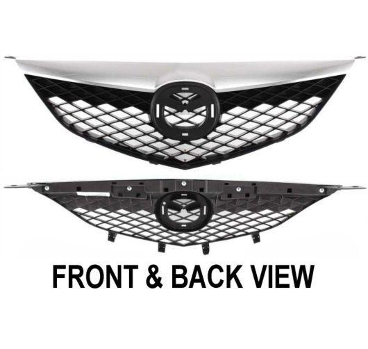 2003-2005 mazda 6 chrome molding black insert grille grill new front body parts