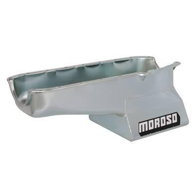 Moroso 20190 oil pan steel clear zinc 7 qt. chevy small block ea