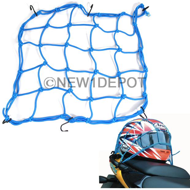 1x accessories cargo blue bungee net helmet mesh hooks fit motorcycle for yamaha