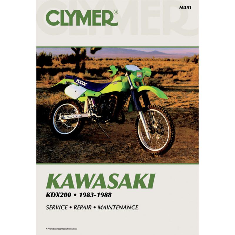Clymer m351 repair service manual kawasaki kdx200 1983-1988