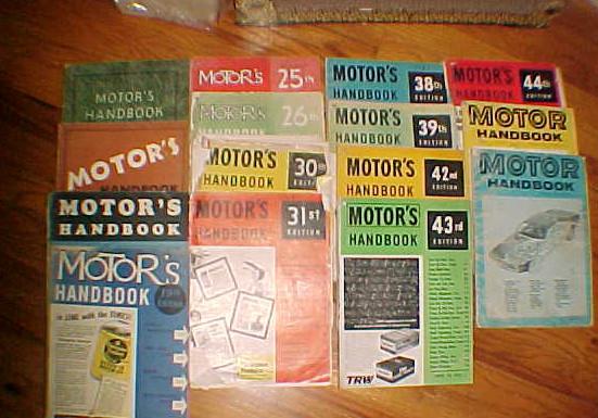 Hearst motor's handbooks 1937 thru 1967 lot