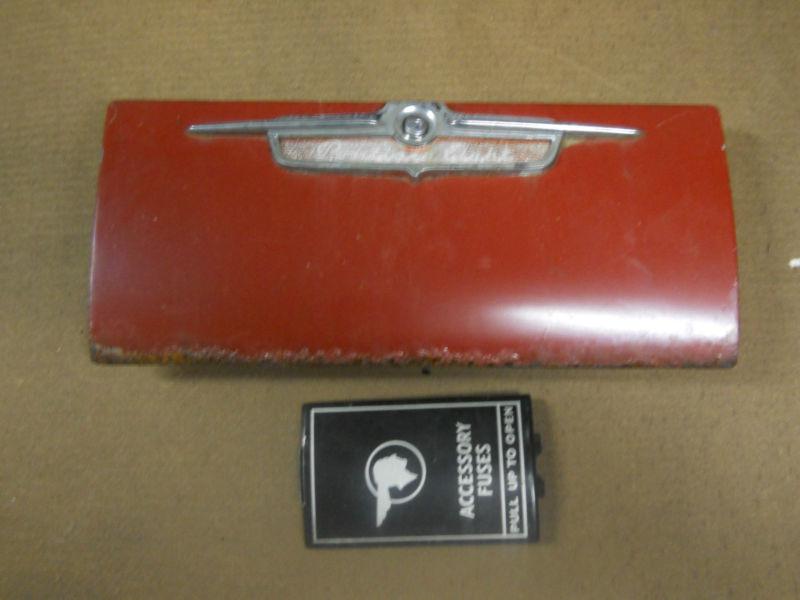 Pontiac chieftain glove box lid and fuse cover