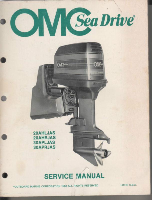 1988 omc sea drive service manual pn 507710 - 20 & 30 ahljas, 30 & 30 aprjas