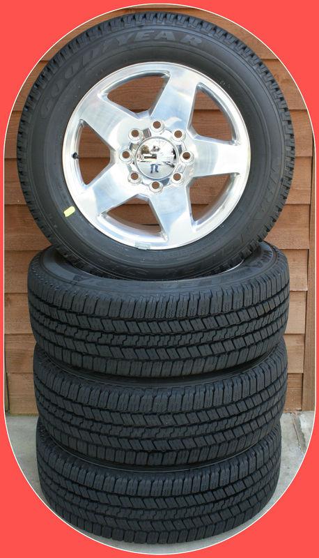 2011-13 chevy silverado hd 2500 3500 8 lug 20" wheels lt265/60r20 goodyear tires