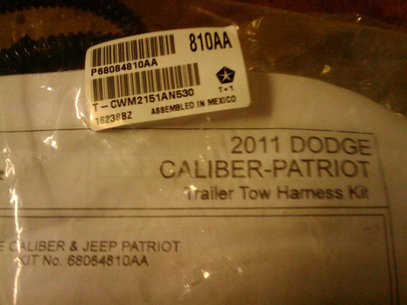 2011 dodge caliber-patriot trailer tow harness kit