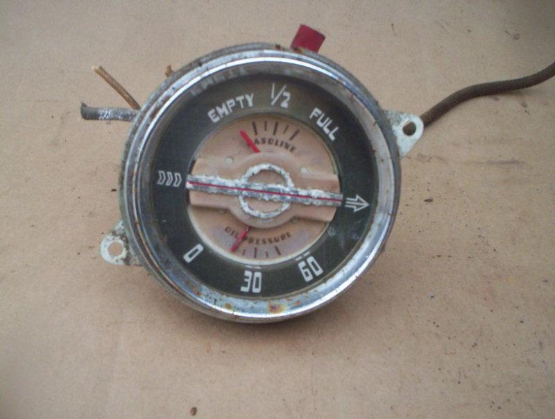 1940 40 buick fuel and oil gauge