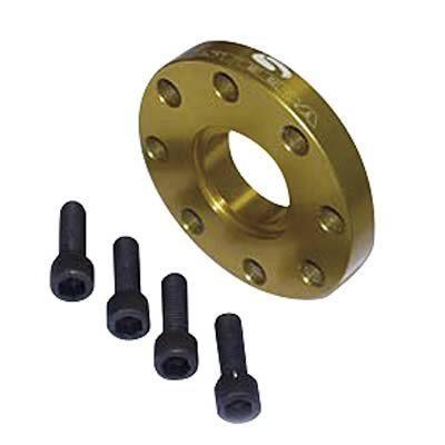 Steeda driveshaft spacer 0.687" thick billet aluminum gold anodized each