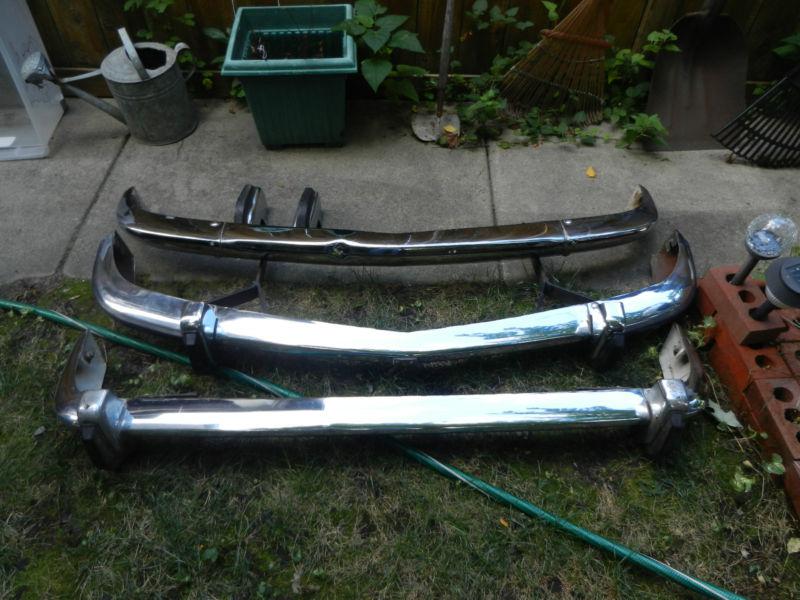 Three chrome bumpers for early bmw 2002 and 1602 models