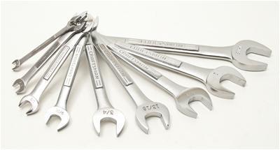 Craftsman open end wrenches steel chrome sae set of 9