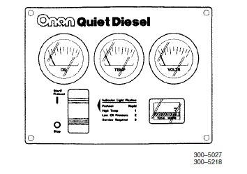 Cummins onan 300-5027 remote gauge panel quiet diesel