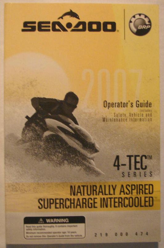 Sea doo- 4 tec series- 2007- operators guide- 144 pages