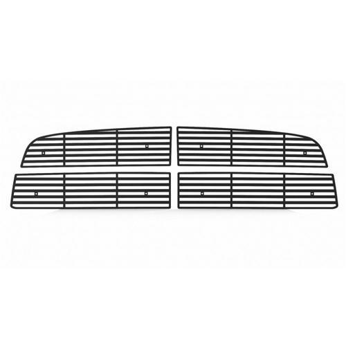 Dodge ram 09-12 black horizontal billet front metal grille trim cover insert