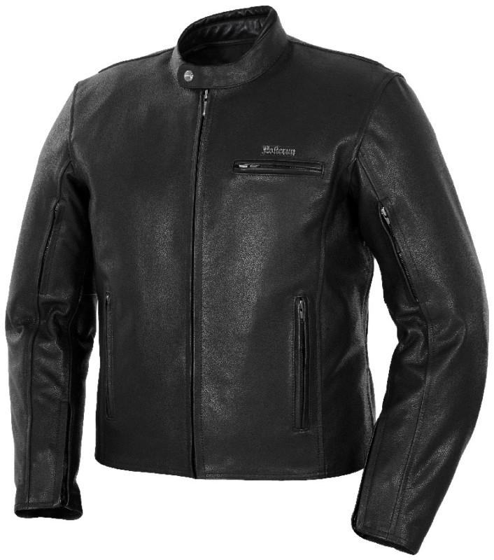 Pokerun deuce 2.0 mens black 3xl leather motorcycle riding jacket
