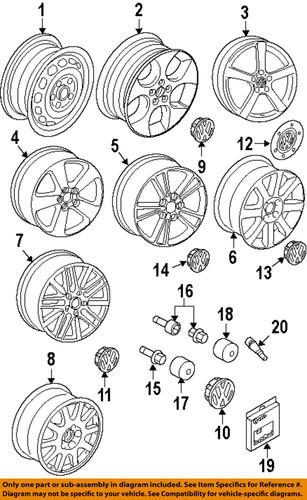 Volkswagen oem 1k5-071-497-1zl wheel-17in vision wheel