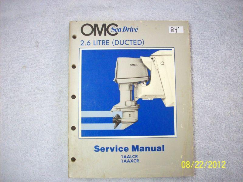 Omc sea drive service manual 1984 2.6 litre ducted