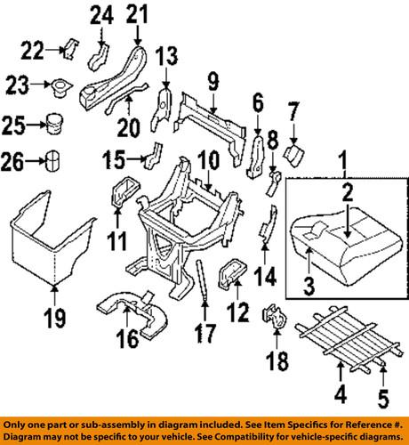 Nissan oem 88337zm10a rear seat-cup holder