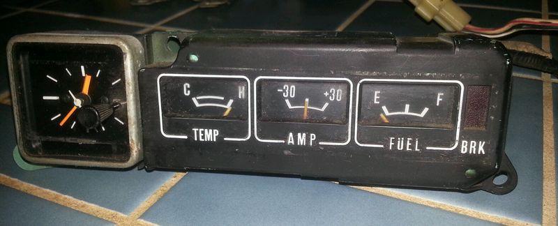 Mazda rx3 clock , temp , amp , fuel gauge fuel gauge