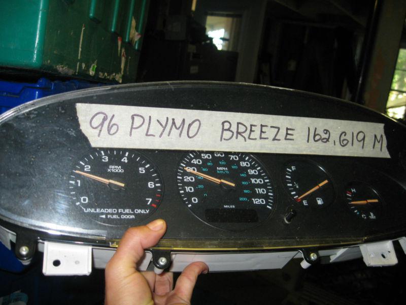 1996 plymouth breeze speedometer cluster oem 162,619 miles