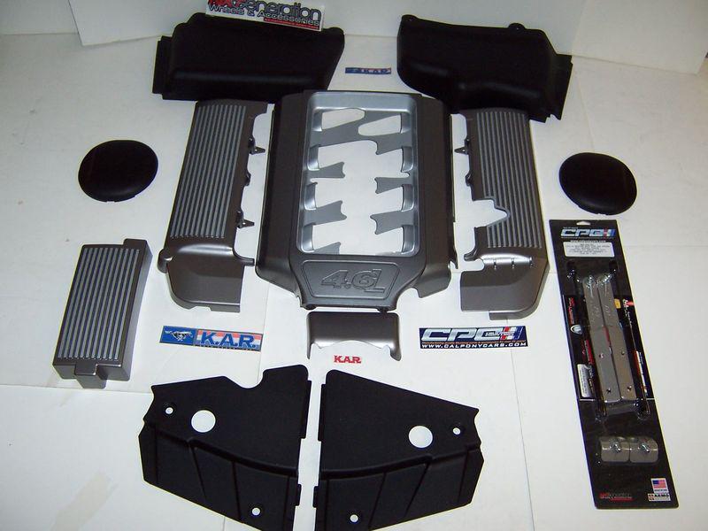 2005 through 2009 mustang 4.6 l 13 piece american made engine dress up kit +++++