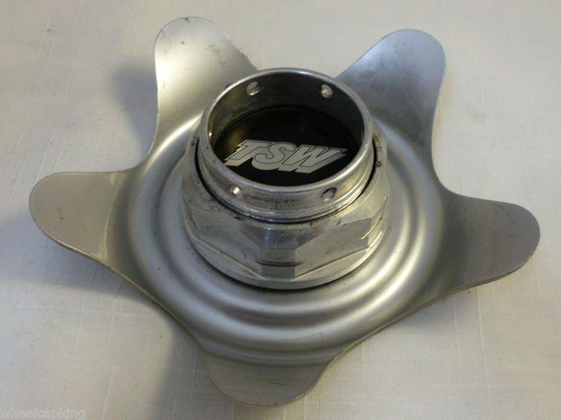 Tsw wheels silver w/ black custom wheel center cap caps # nc154