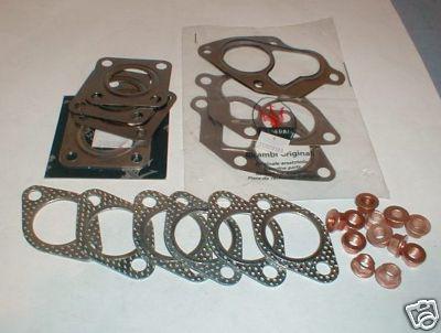 Maserati biturbo exhaust manifold turbo gasket set with copper nuts *new*