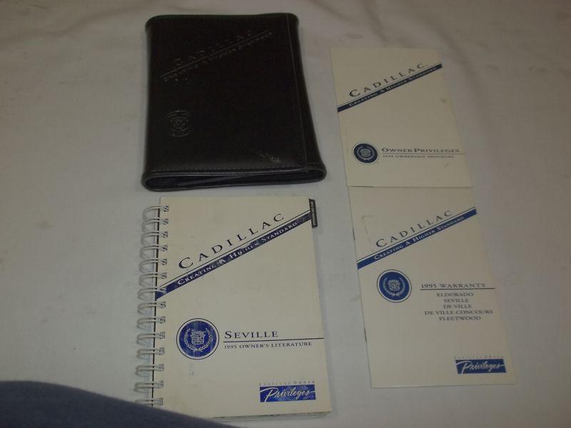 1995 cadillac seville owner manual 4/pc.set+black cadillac premium trifold case