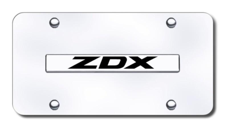 Acura zdx name chrome on chrome license plate made in usa genuine